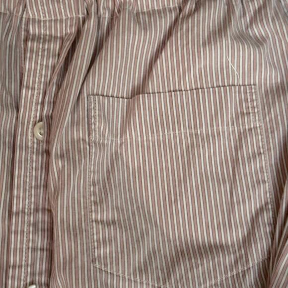 Kate Michael Jensen off shoulder pink button down shirt w ruffle sleeves NWOT S - Picture 3 of 8